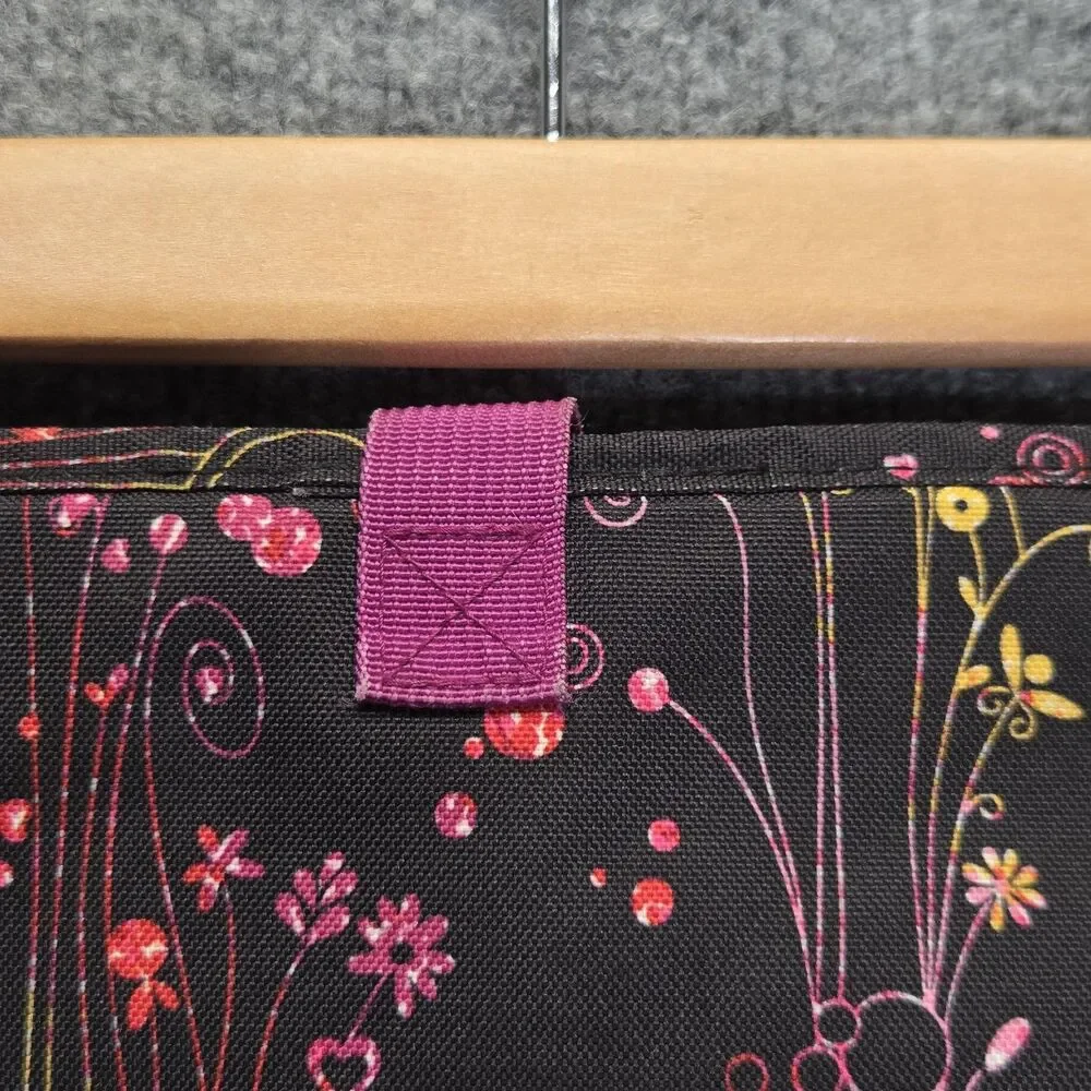 JanSport 15 in Laptop Sleeve Case Black Floral Padded Protective Lining Pink